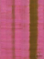 תמונת קיר פסים ומשבצות עשוי על רקע מטלי יוקרתי בצבעי פוקסיה וחום