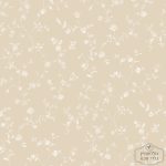 טפט גבעולים דקיקים ופרחים מטפסים בשמנת על רקע קרם