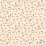 טפט בוקט פרחים עם גבעול מקשר בצבע בורדו על רקע קרם - שמנת