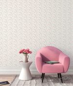 ⁦טפט פרחוני שאבי שיק אביבי וצהוב על רקע לבן⁩ – תמונה ⁦2⁩