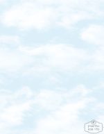 ⁦טפט עננים על רקע תכלת⁩ – תמונה ⁦2⁩