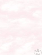טפט לחדר ילדות עננים על רקע ורוד בהיר