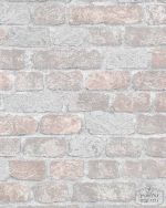 טפט  בריקים תלת מימד עם התזת גרגרי אבן בגוון אפור, בז', חום, מוקה