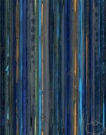 ⁦תמונת קיר פאנל, פסי אקוורל לא אחידים בגווני אפור כחול כתום⁩ – תמונה ⁦2⁩