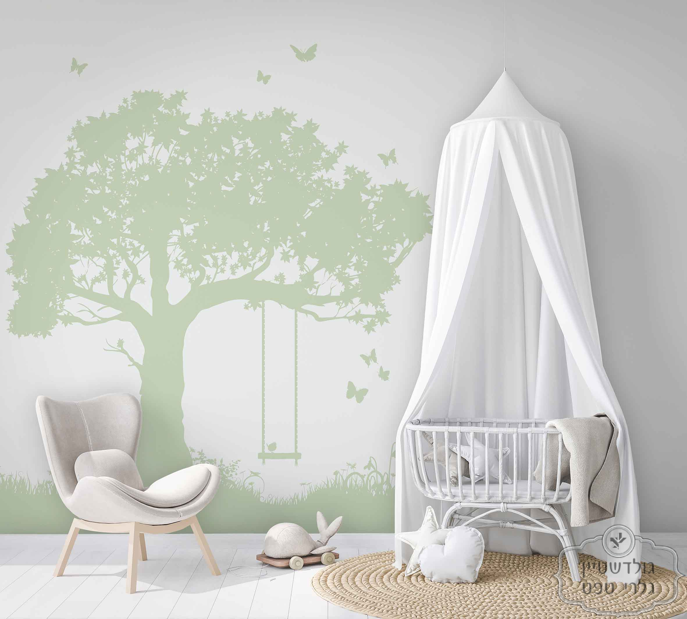 Mock,Up,Wall,In,Farmhouse,Interior,Background,In,Baby,Room,