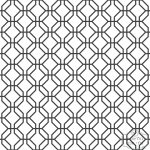 טפט גאומטרי משרביה שחור על רקע לבן