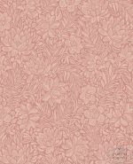 טפט פרחי פסטל בגווני ורוד פודרה, ורוד עתיק