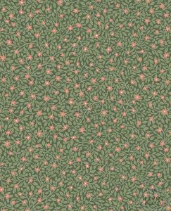 טפט  פרחי כוכב קטנים בצבע כתום, עלים ירוק בהיר על רקע ירוק כהה