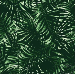 ⁦תמונת טפט, טפט עלים טרופי ירוק כהה⁩ – תמונה ⁦2⁩