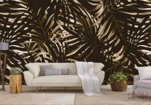 תמונת טפט, טפט עלים טרופי חום שחור