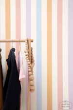 ⁦טפט פסים פוזיטיב ירוק, כתום לבן⁩ – תמונה ⁦2⁩