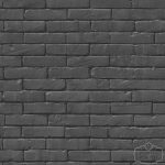 טפט בריקים שחורים - אפור פחם, תלת מימד