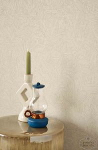 ⁦טפט מניפות אבסטרקט בגוון מוקה בז'⁩ – תמונה ⁦2⁩