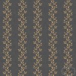 טפט שורות עלים, עלי זהב על חום שוקולד מריר