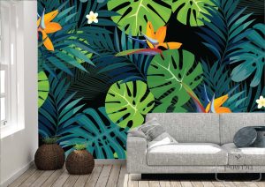 ⁦תמונת טפט, ציפור גן עדן על רקע שחור⁩ – תמונה ⁦2⁩