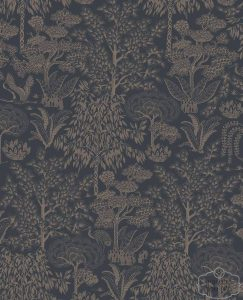 טפט פיפ היער הקסום, נגיעות זהב על רקע כחול כהה