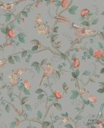 טפט פיפ ציפורים צ'יינה על רקע ירוק מרווה