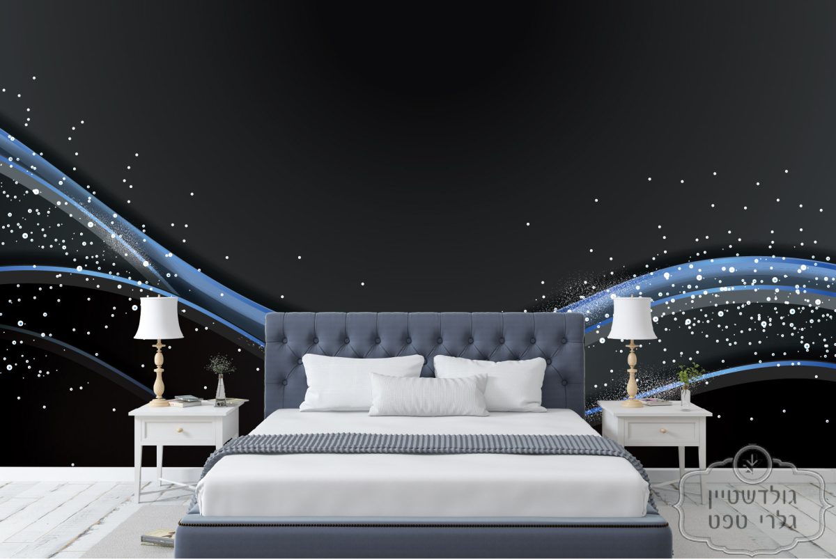 ⁦תמונת טפט, גלקסיה - קו רקיע על רקע כחול כהה⁩ – תמונה ⁦2⁩