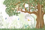 ⁦תמונת טפט, העץ הנדיב, עם פרפרים ועלים⁩ – תמונה ⁦2⁩