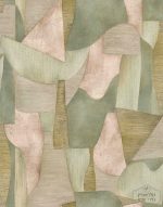 תמונת טפט, צורות גאומטריות שונות בגווני ירוק ואפרסק – תמונה 2