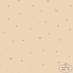 טפט נון וובן כוכבים\לבבות\עיגולי זהב על רקע פודרה