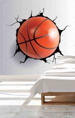 תמונת טפט, כדורסל מתפרץ מהקיר