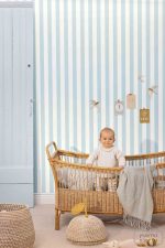 טפט פסים קלאס 4 סמ שמנת תכלת