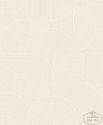 ⁦טפט גאומטרי חצאי עיגול, מוקה בהיר על שמנת⁩ – תמונה ⁦2⁩