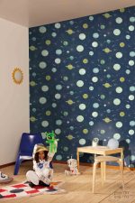 טפט גלקסיה, כוכבי לכת על רקע כחול כהה