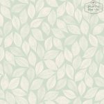 ⁦טפט עלים בליס לבן על ירוק מנטה⁩ – תמונה ⁦2⁩