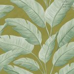 ⁦טפט בוטני ירוק על רקע ירוק⁩ – תמונה ⁦2⁩